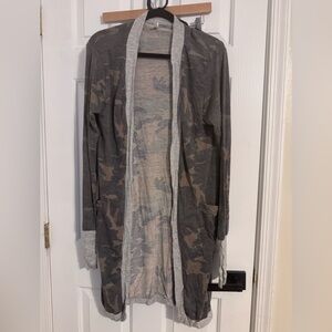 Magic Fit Beige Open Front Cardigan